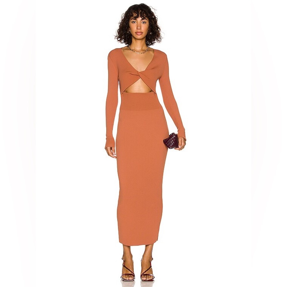 New A.L.C. Long Sleeve Knot Dress with Cutout